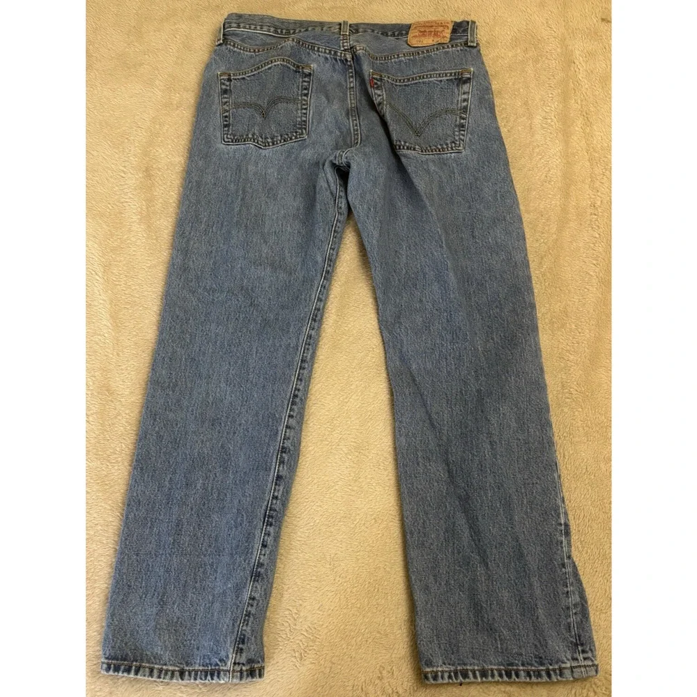 Levi 501 Jeans Mens Size 36x30 Blue Denim 100%Cotton Straight Button Fly Mexico
